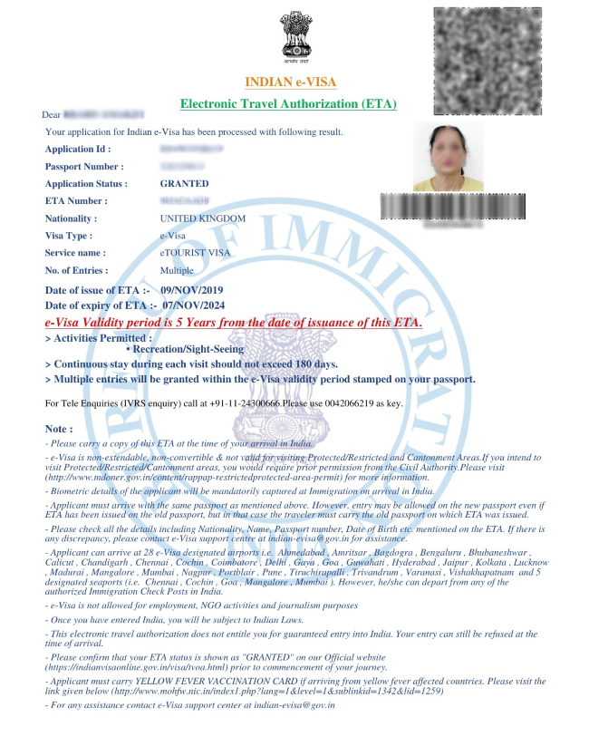 Xin visa Ấn Độ online