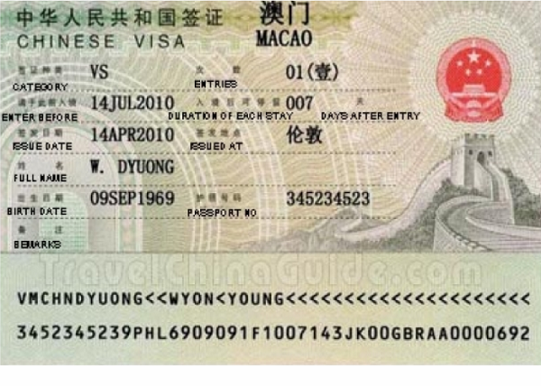 Dịch vụ xin visa đi Macau