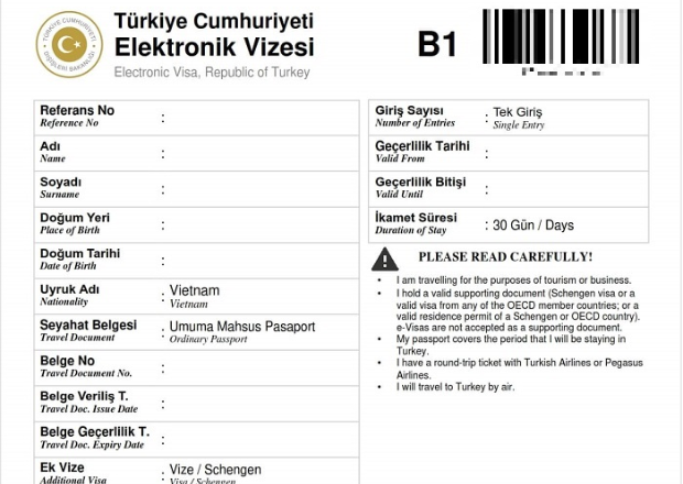 Dịch vụ làm visa Thổ Nhĩ Kỳ