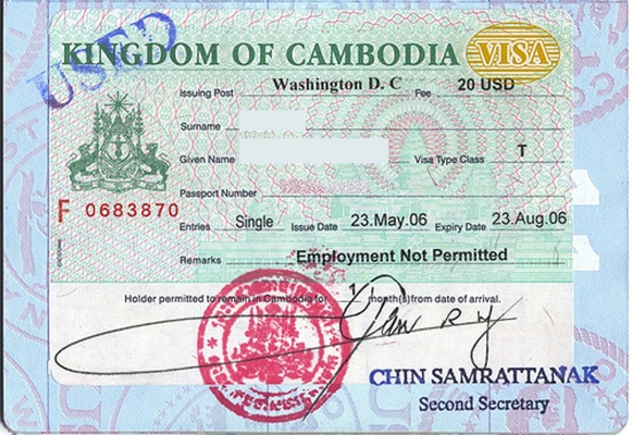 hồ sơ xin visa Campuchia 
