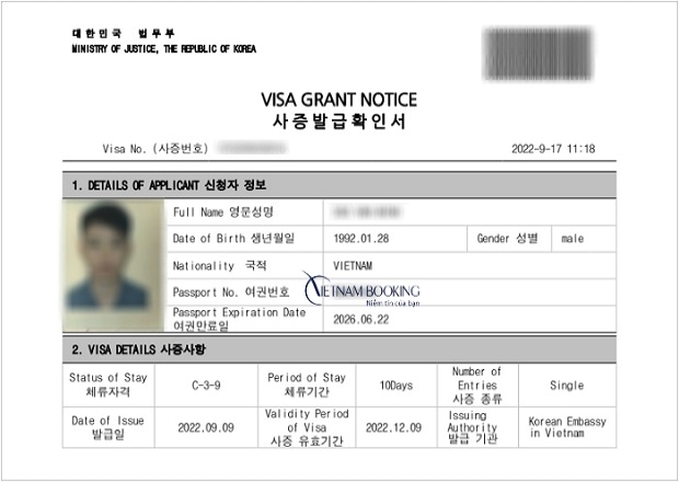 hướng dẫn xin visa Hàn Quốc 3 tháng